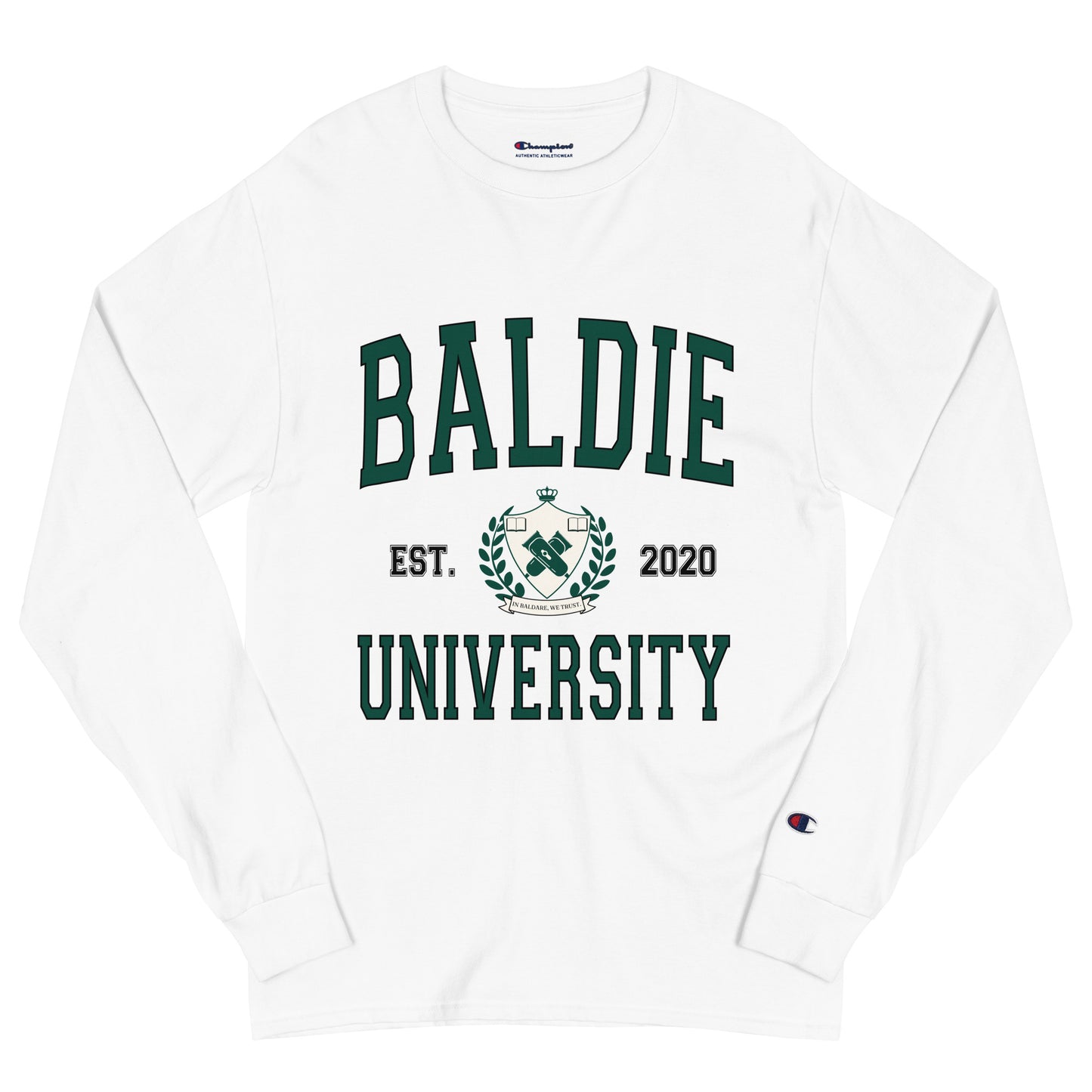 White Baldie University Long Sleeve Shirt