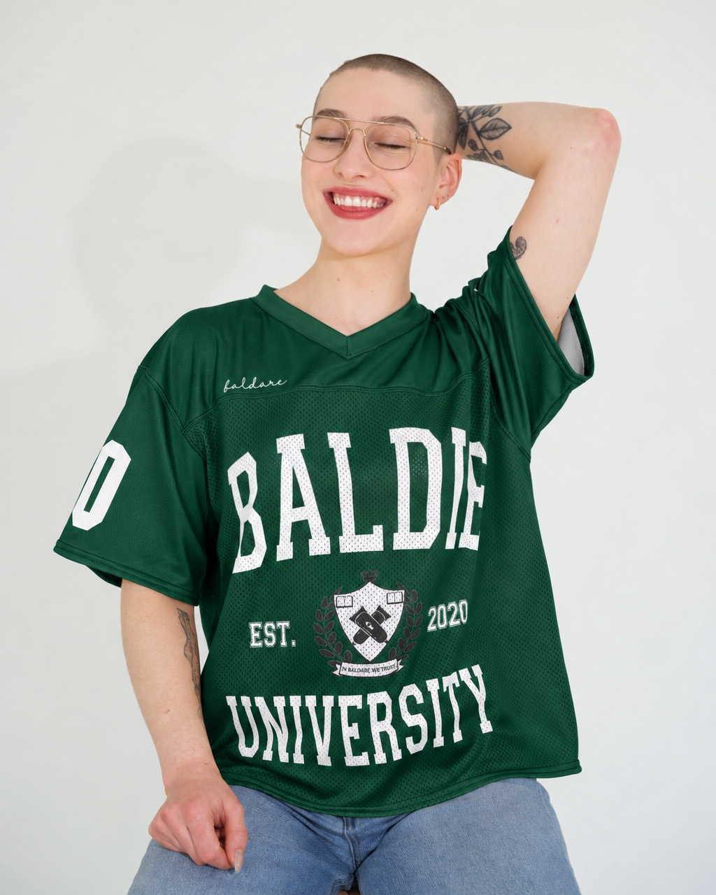 Green Baldie University Jersey