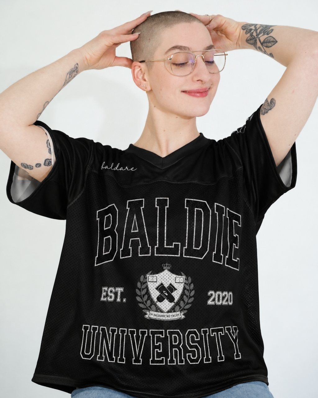 All Black Baldie University Jersey