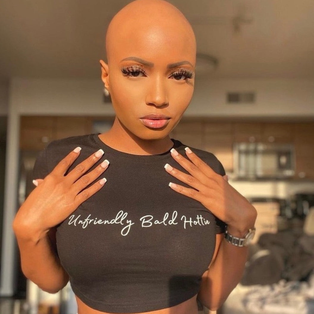 Unfriendly Bald Hottie Tee (Black)