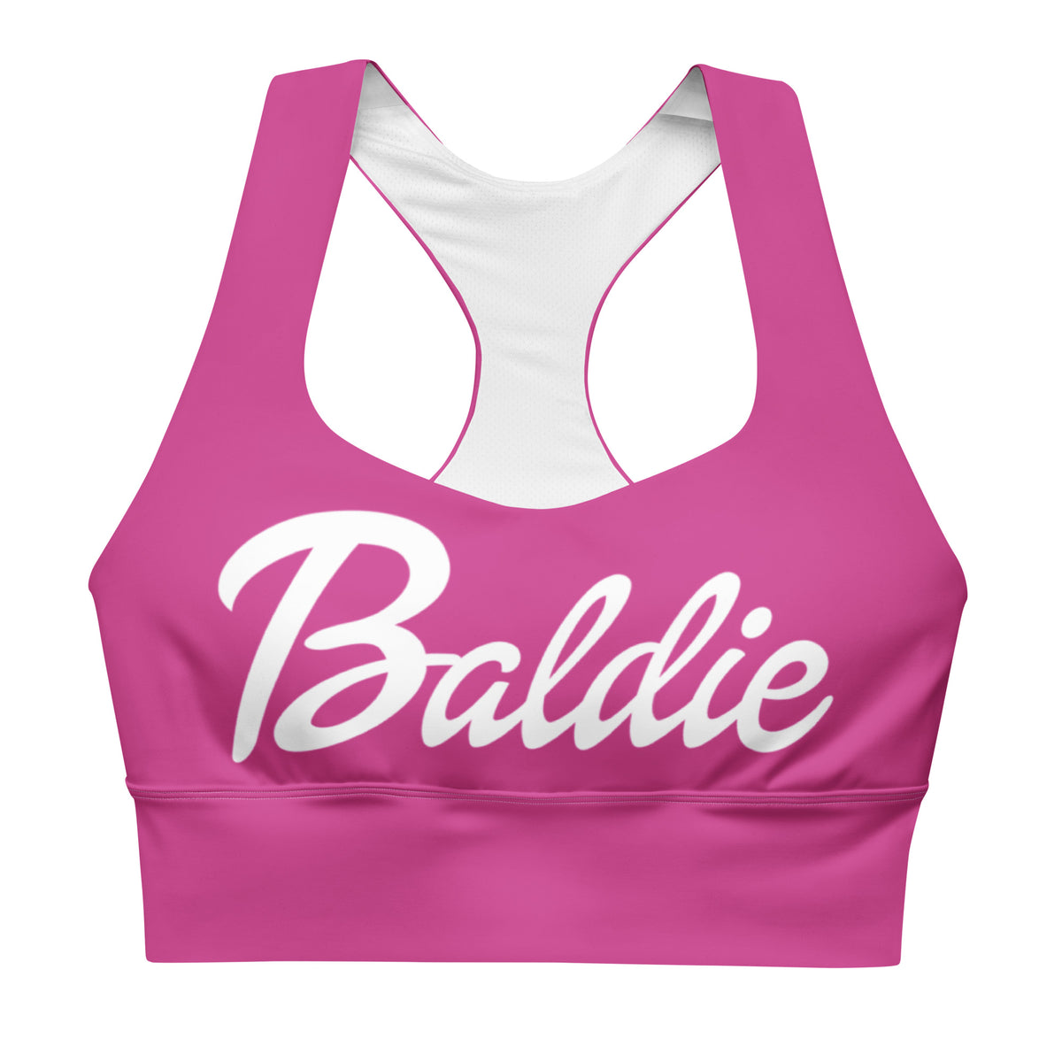 Baldie World Pink Sports Bra