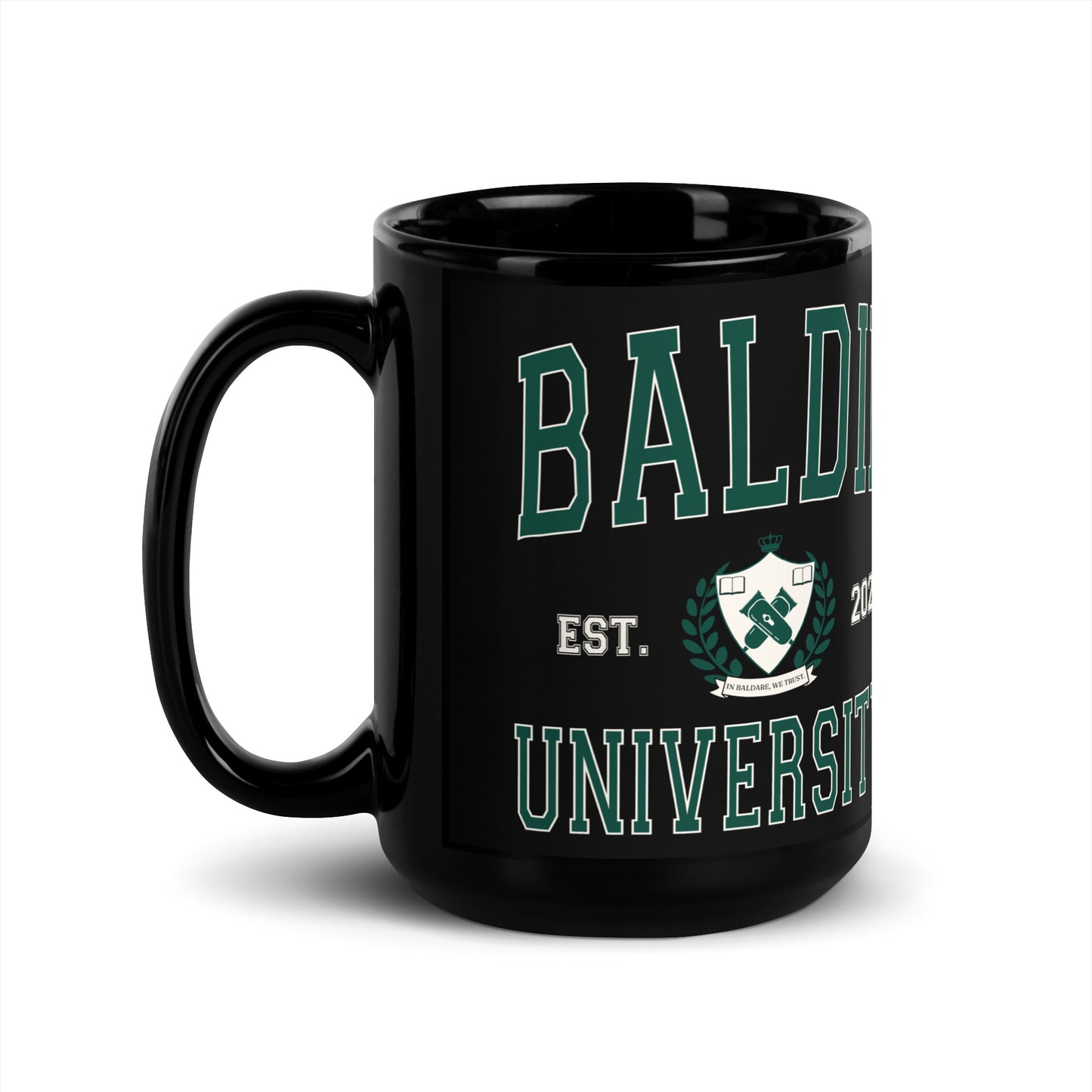 Baldie University Mug (Black)