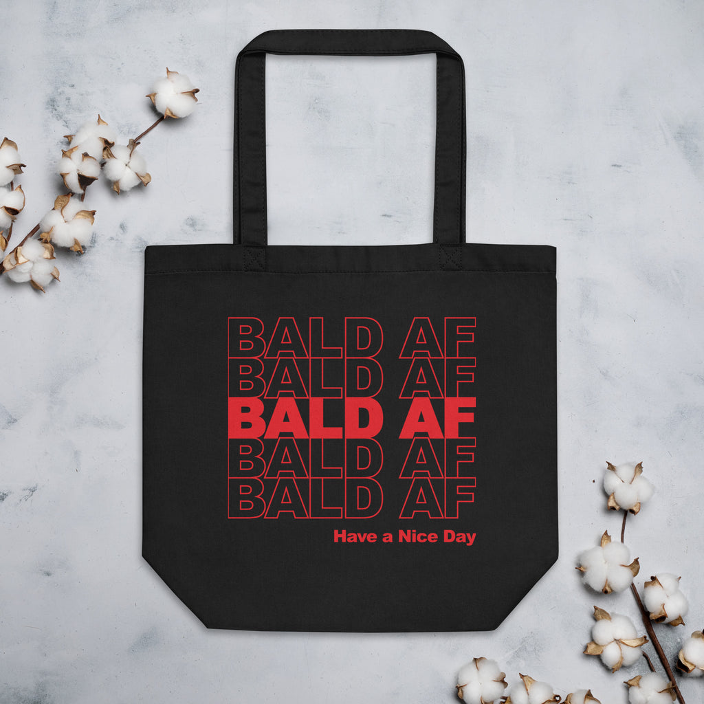 Bald AF Grocery Tote Bag