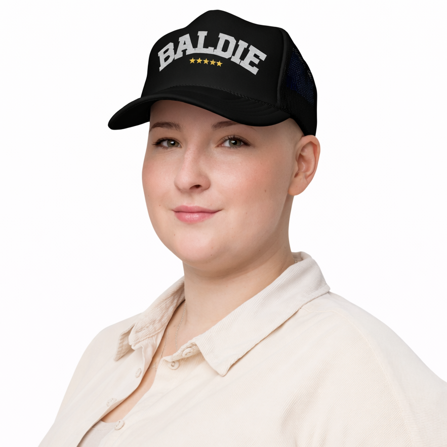 Black/Navy/ Red Foam trucker hat