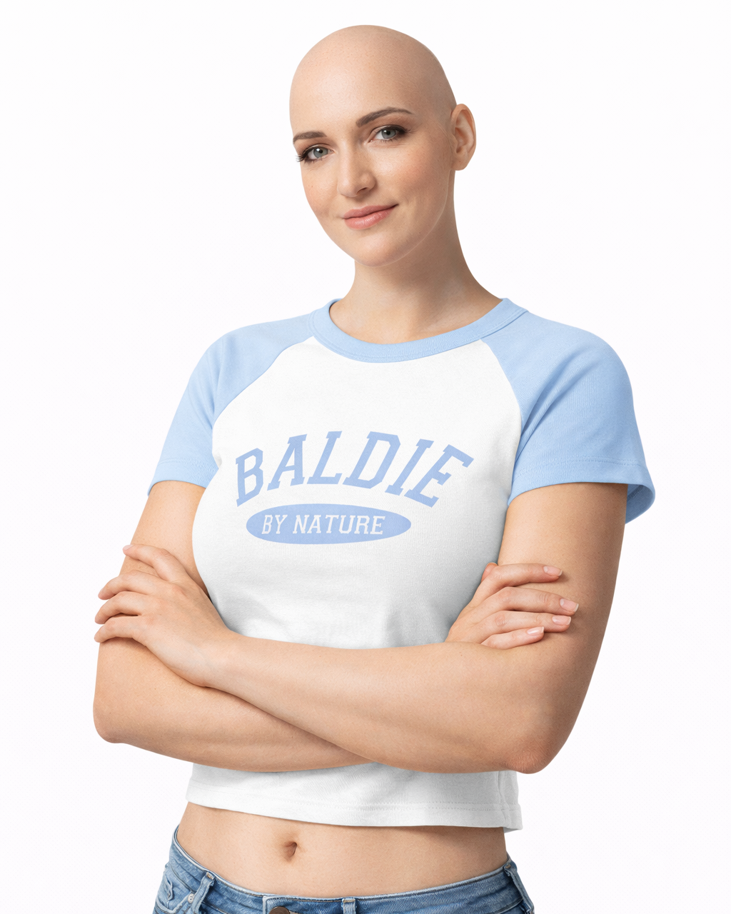Blue/Black Baldie By Nature Baby Tee