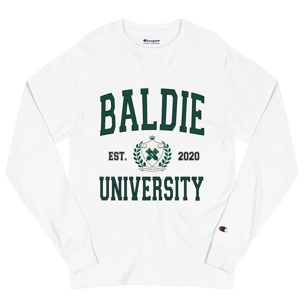 White Baldie University Long Sleeve Shirt
