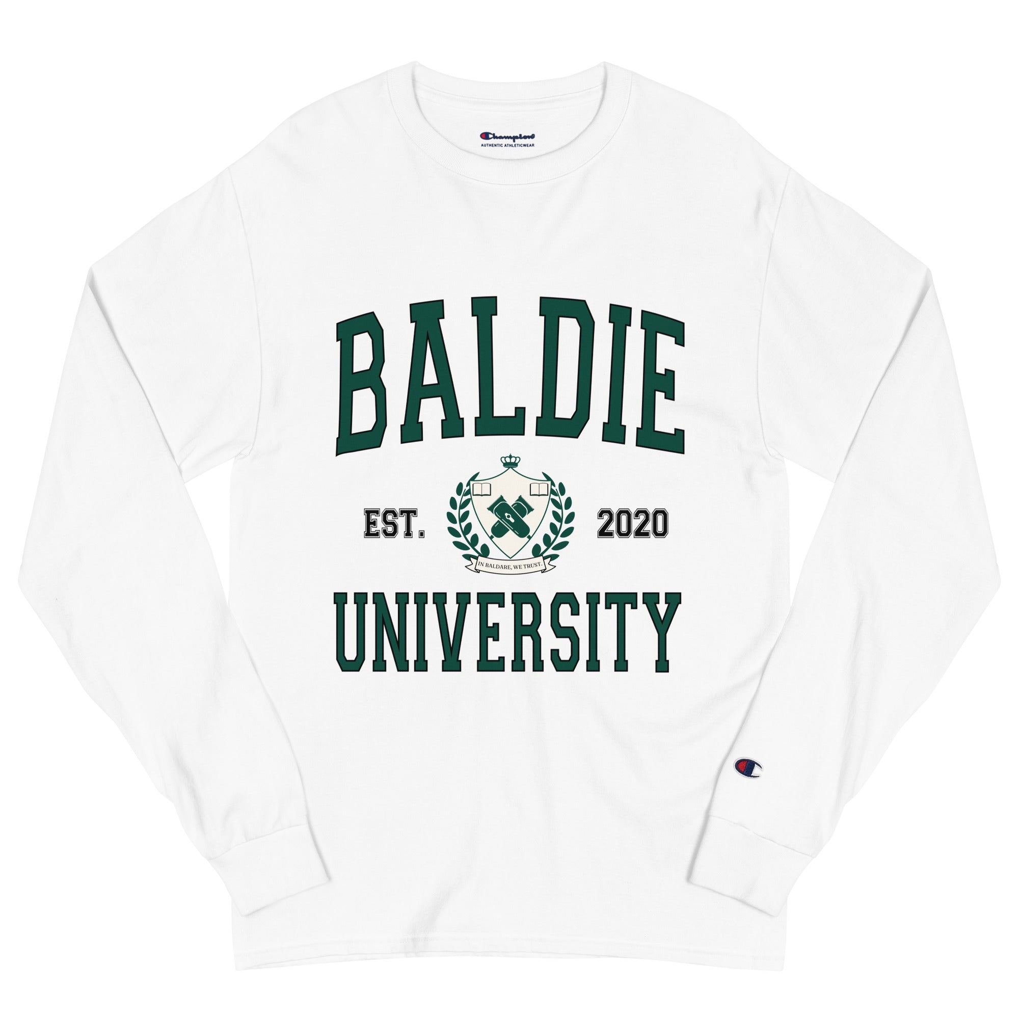 White Baldie University Long Sleeve Shirt